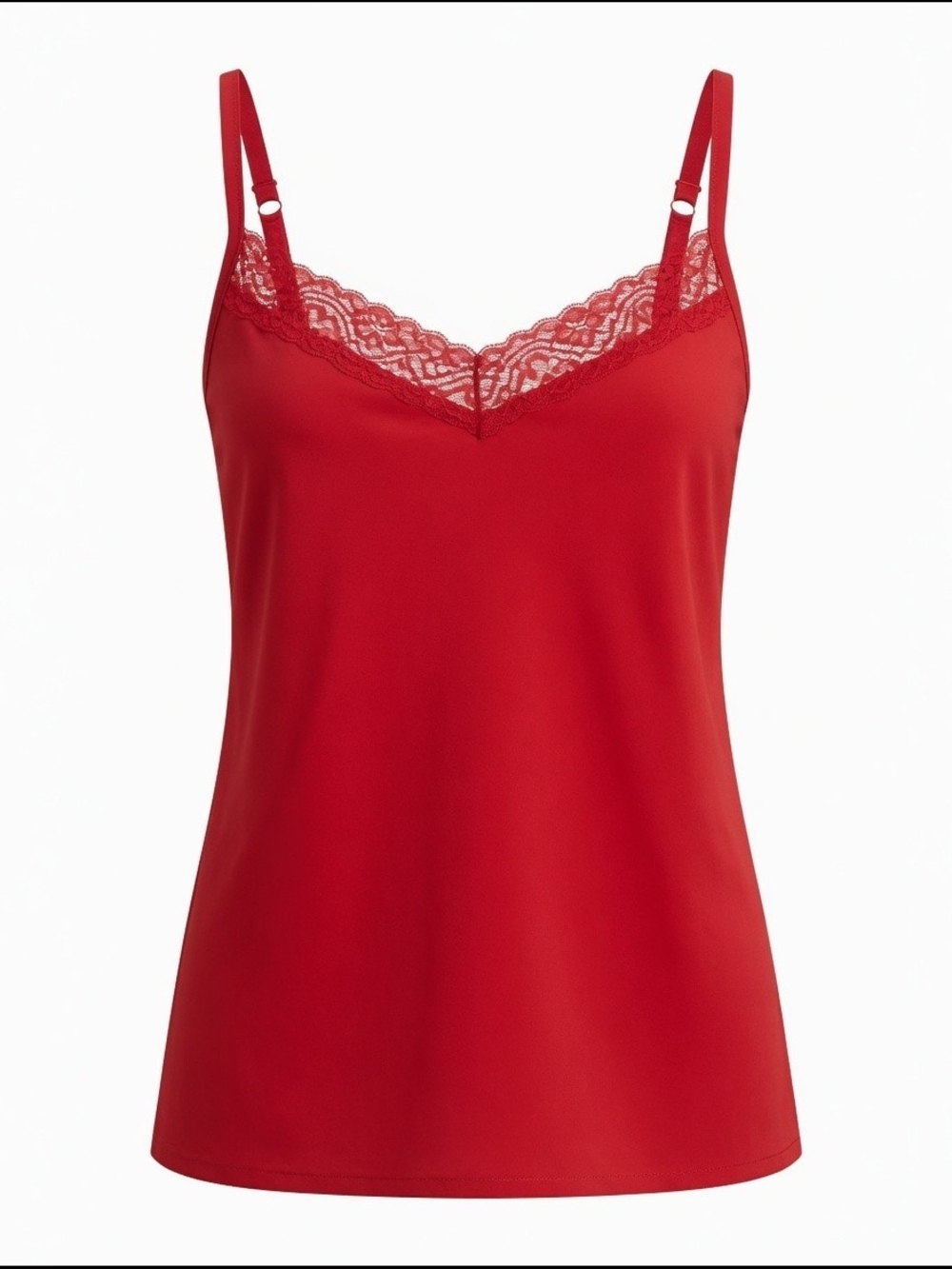 Plus Size 3X Catherines Red Lace-Trim Camisole